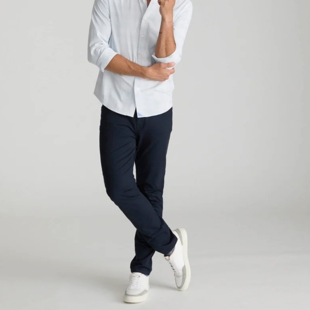 Untuckit 5-Pocket Chino Pants | Straight Fit | Navy‎ Blue | Size 30x32